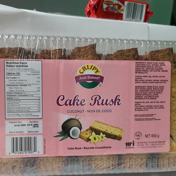 Crispy Coconut Cake Rusk 650g