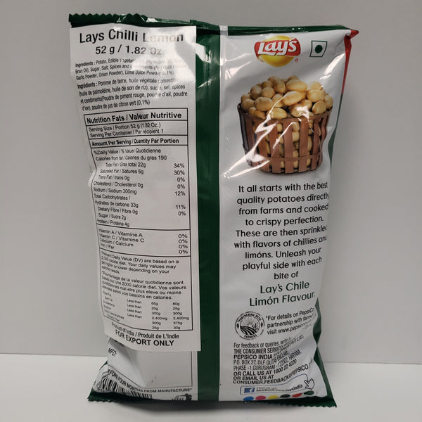Lays Limon Chili Chips52g