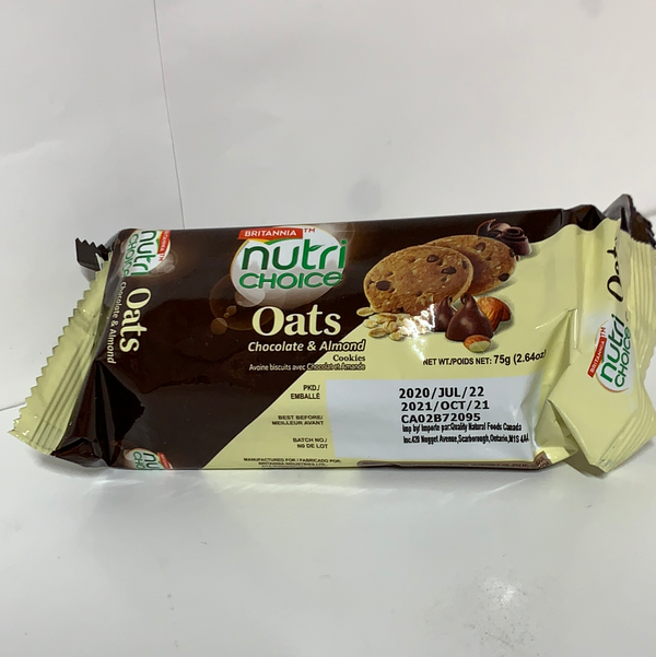 BR Nutrichoice Oats Choco & Almond 75g