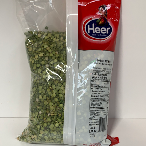 Heer Green Split Peas 4lb