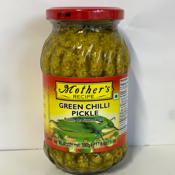 Mother Receipe Green Chilli Pickle 500g